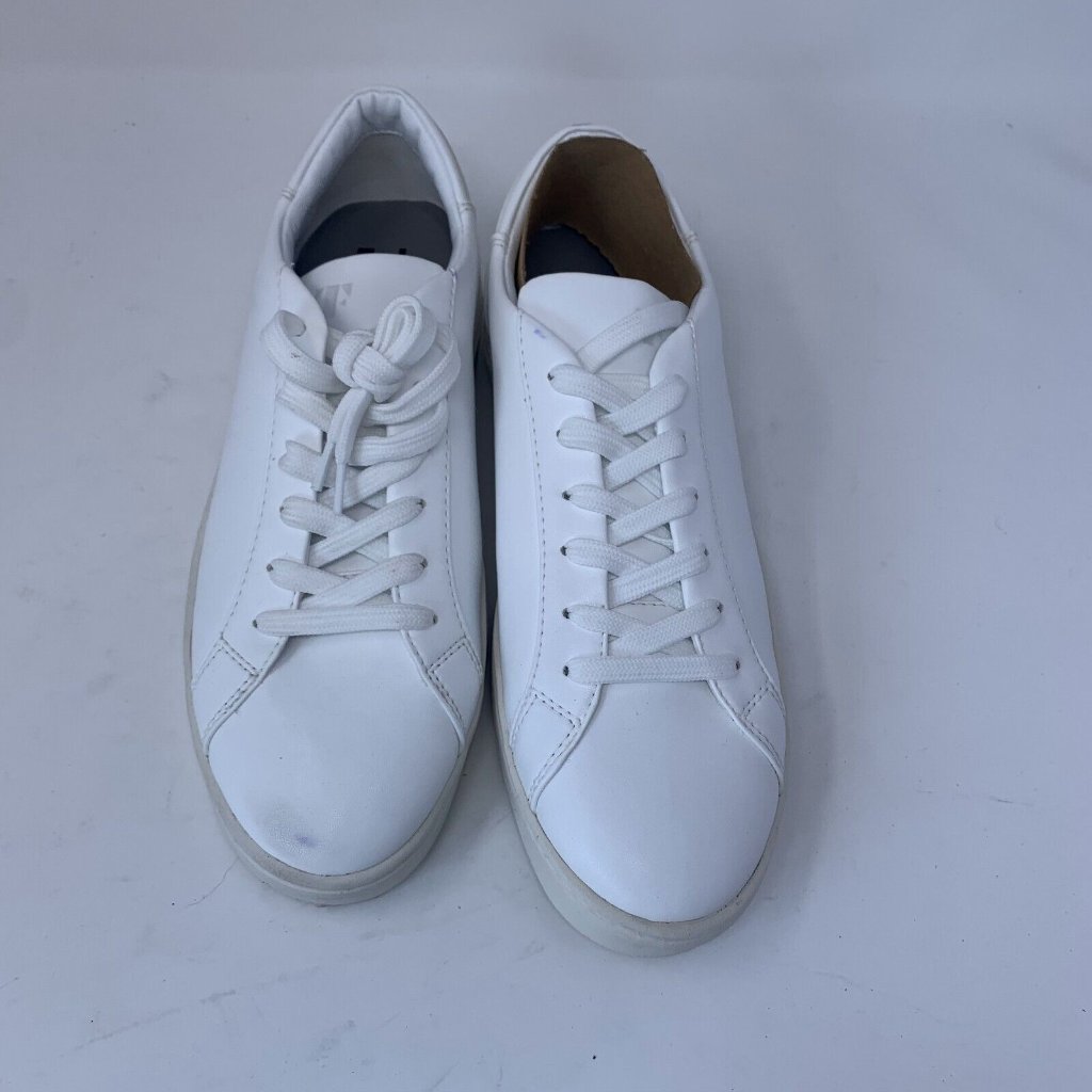Thousand Fell Sneakers Men's 8 White Leather Lace-Up Casual Athletic Shoes S0710 — image 3 of 8